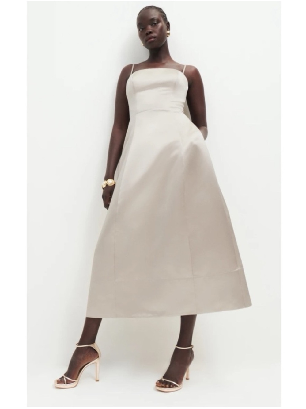 Reformation Kayden Dress in Champagne